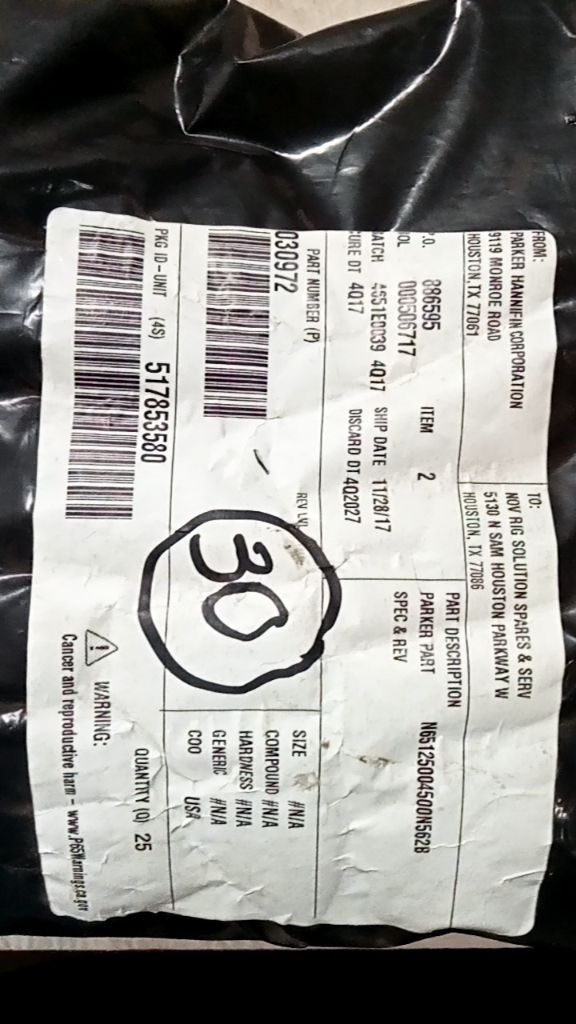 PARKER PART N65125004500N5628