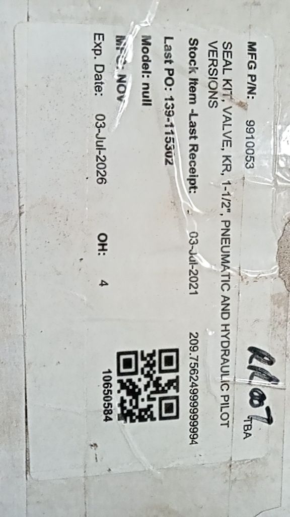 SEAL KIT, VALVE