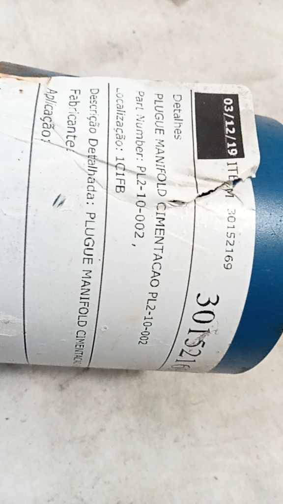 PLUGUE MANIFOLD CIMENTACAO
