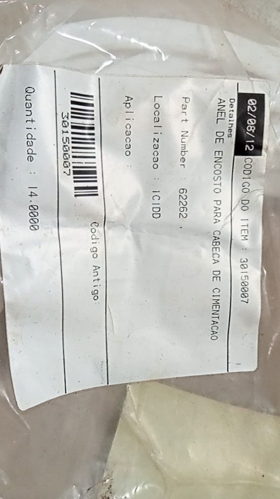ANEL DE ENCOSTO PARA CABECA DE CIMENTACÃO